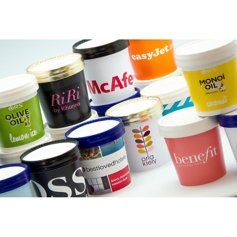 Image of Branded Individual Ice Cream Tubs 125ml, With Full Colour Print