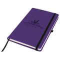 Image of Branded Primo A5 Notebook with Vegan Leather cover, Violet Purple