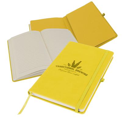 Image of Promotional Primo A5 Notebook with Vegan Leather cover, Lemon Yellow