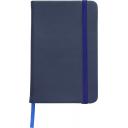 Image of Branded A5 Notebook soft touch with lined pages blue