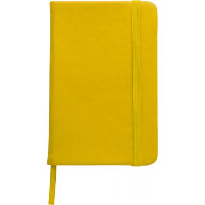 Image of Embossed A5 Notebook soft touch with lined pages yellow