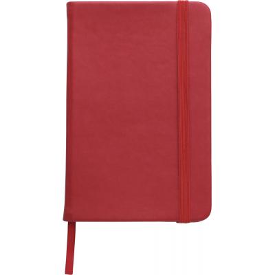Image of Printed A5 Notebook soft touch low cost promotional notebook red