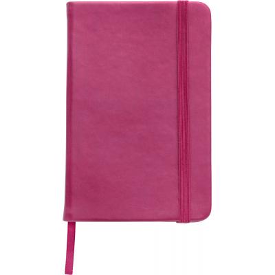 Image of Promotional A5 Notebook soft touch low cost branded notebook pink
