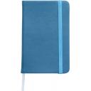 Image of Embossed A5 Notebook soft touch low cost promotional notebook light blue