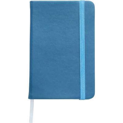 Image of Embossed A5 Notebook soft touch low cost promotional notebook light blue