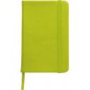 Image of Promotional A5 Notebook soft touch low cost branded notebook light green