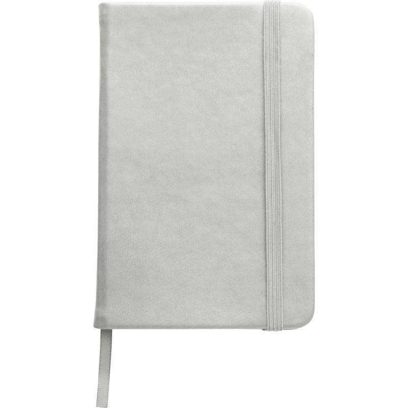 Image of Promotional A5 Notebook soft touch low cost branded notebook silver