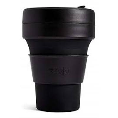 Image of Printed Stojo Brooklyn collapsible coffee cup Ink Black 12oz / 355ml