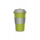Image of Promotional BamBroo Reusable Bamboo Coffee Cup Greenery & Dove Grey