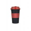 Image of Branded BamBroo Reusable Bamboo Coffee Cup Indigo & Scarlet