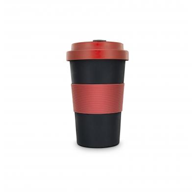 Image of Branded BamBroo Reusable Bamboo Coffee Cup Indigo & Scarlet