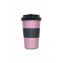 Image of Promotional BramBroo Reusable Coffee Cup Peony Pink And Indigo