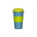 Image of Promotional BanBroo Reusable Bamboo Coffee Cup Teal And Greenery