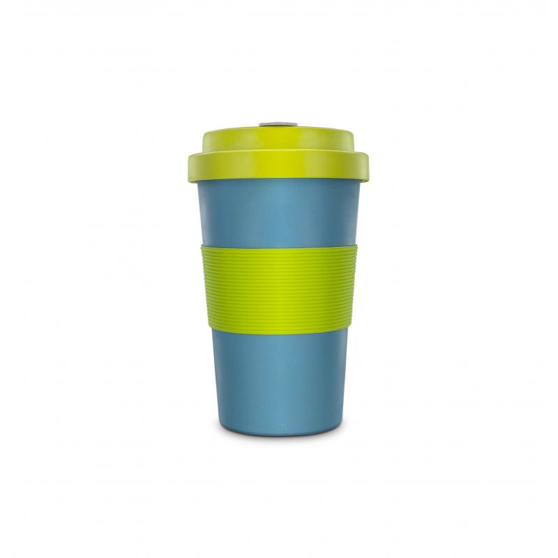 Image of Promotional BanBroo Reusable Bamboo Coffee Cup Teal And Greenery