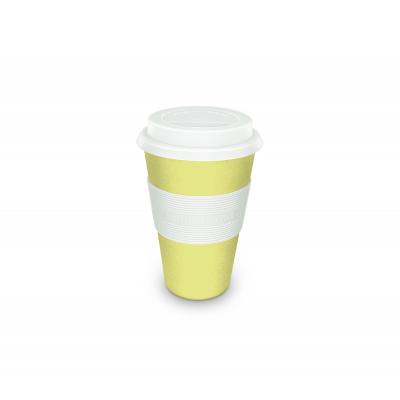 Image of Promotional Zuperzozial Bamboo Travel Mug Lemony Yellow 350ml