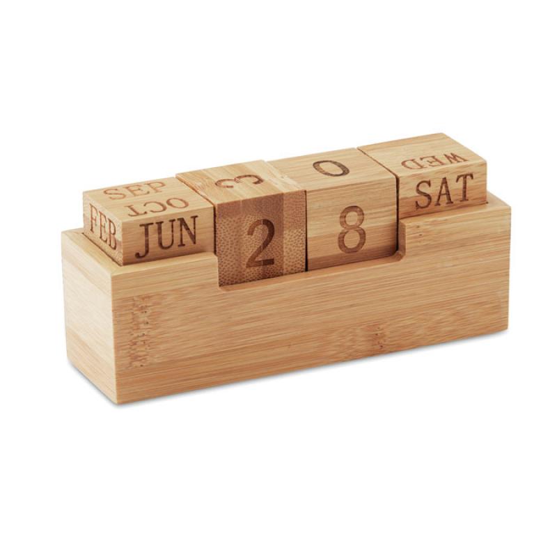 Image of Promotional Eco Bamboo Desk Calendar 