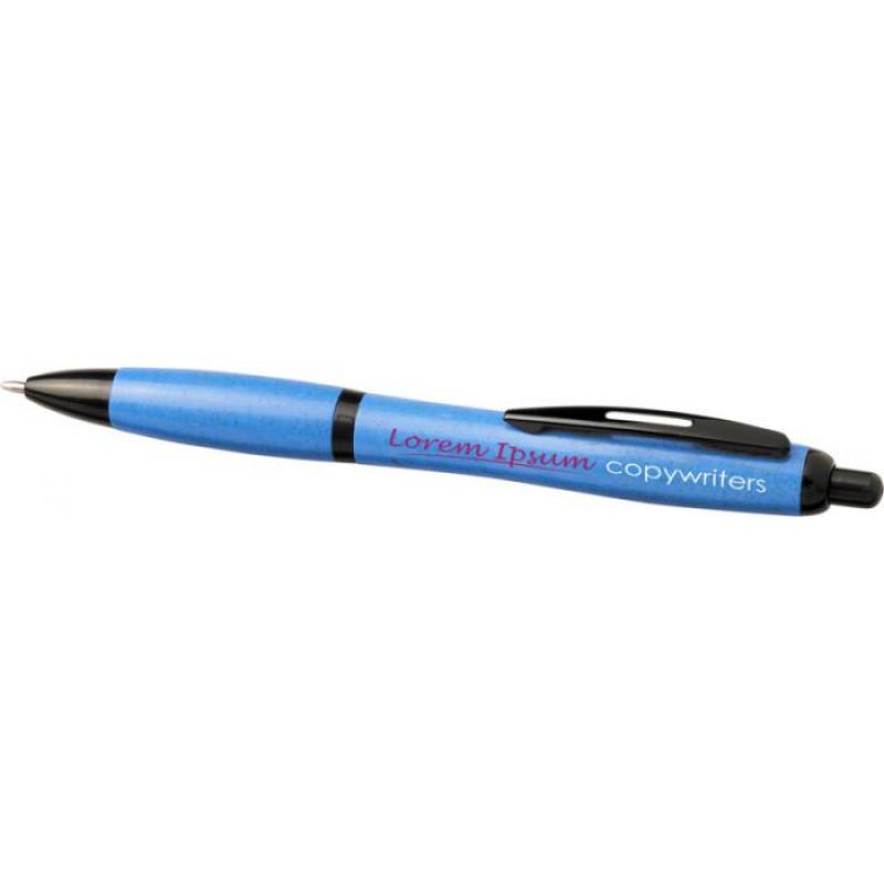 Image of Promotional Eco Wheat Straw Pen With Black Trimmings
