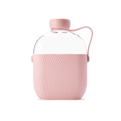 Image of Promotional Hip Flask Water Bottle Blush Pink