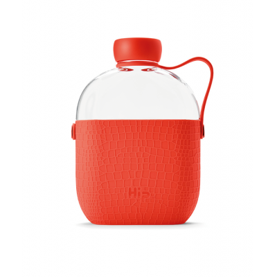 Image of Branded Hip Flask Water Bottle Coral