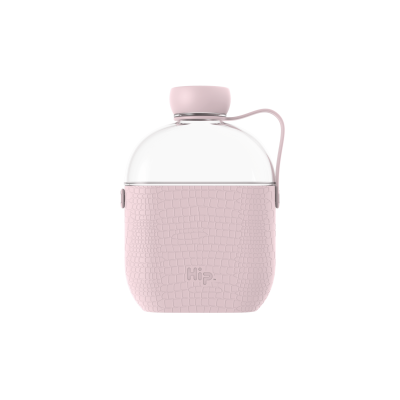 Image of Branded Hip Flask Water Bottle Dusty Pink