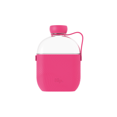 Image of Promotional Hip Flask Water Bottle Hot Pink