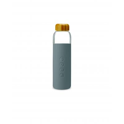 Image of Promotional Soma Glass Water Bottle With Bamboo Lid Grey