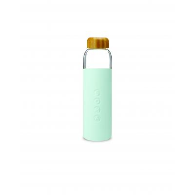 Image of Branded Soma Glass Water Bottle With Bamboo Lid Mint Green