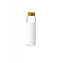 Image of Promotional Soma Glass Bottle With Bamboo Lid White