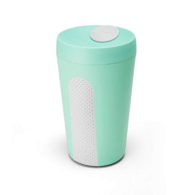 Image of Printed Hip Reusable Coffee Mug With Lockable Lid Mint Green & Cloud
