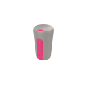 Image of Promotional Hip Reusable Coffee Mug With Lockable Lid Stone & Neon Pink