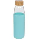 Image of Promotional Kai Glass Bottle With Bamboo Lid And Protective Sleeve Mint