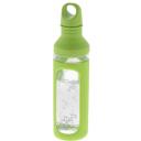 Image of Branded Glass Sports Bottle With Protective Sleeve Green