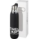 Image of Promotional Oasis Glass Sports Bottle With Soft Grip Black Sleeve 650ml