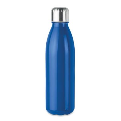 Image of Promotional Retro Style Glass Water Bottle Royal Blue