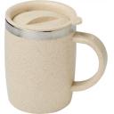 Image of Promotional Eco Wheat Straw Insulated Coffee Mug With Lid