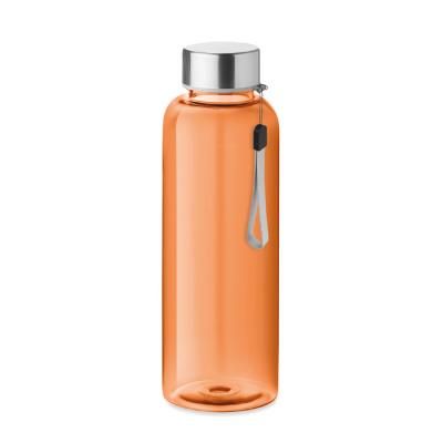 Image of Utah RPET Recycled Water Bottle 500ml Transparent Orange