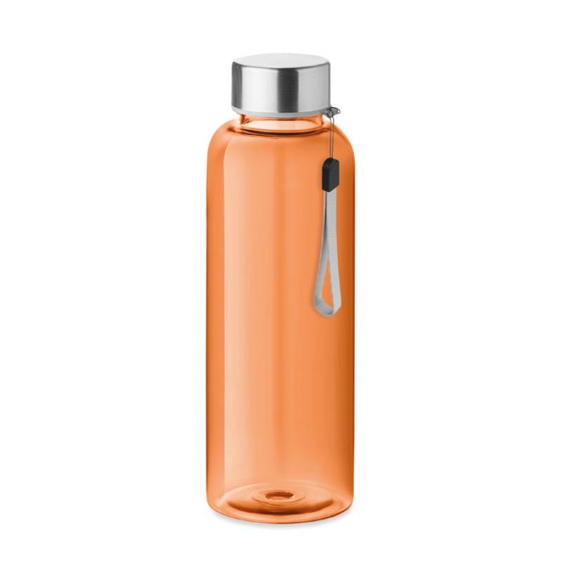 Image of Utah RPET Recycled Water Bottle 500ml Transparent Orange