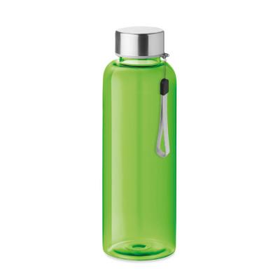 Image of Utah RPET Recycled Water Bottle 500ml Transparent Lime Green 