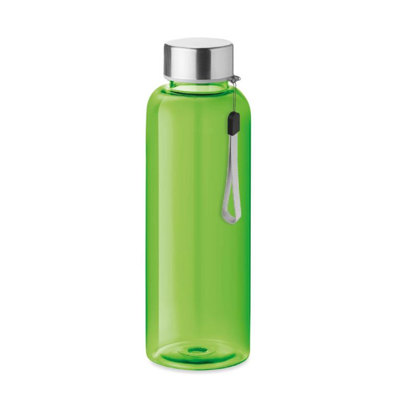 Image of Utah RPET Recycled Water Bottle 500ml Transparent Lime Green 