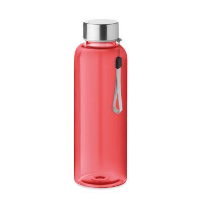Image of Utah RPET Recycled Water Bottle 500ml Transparent Red
