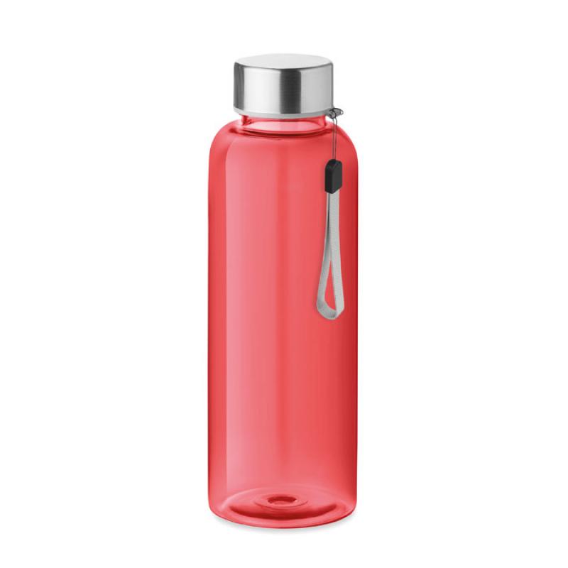 Image of Utah RPET Recycled Water Bottle 500ml Transparent Red