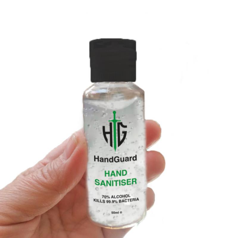 Image of PPE Hand Sanitiser Alcohol Gel In 50ml PET Bottle EN Compliant Express Delivery