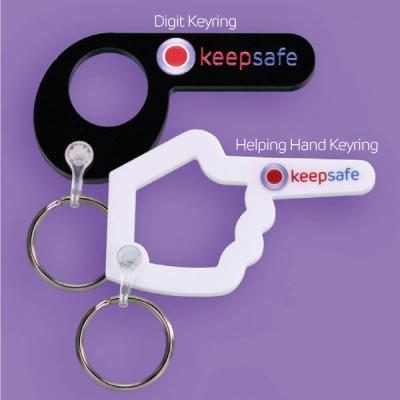 Image of Promotional PPE No Touch Button Pusher Keyring