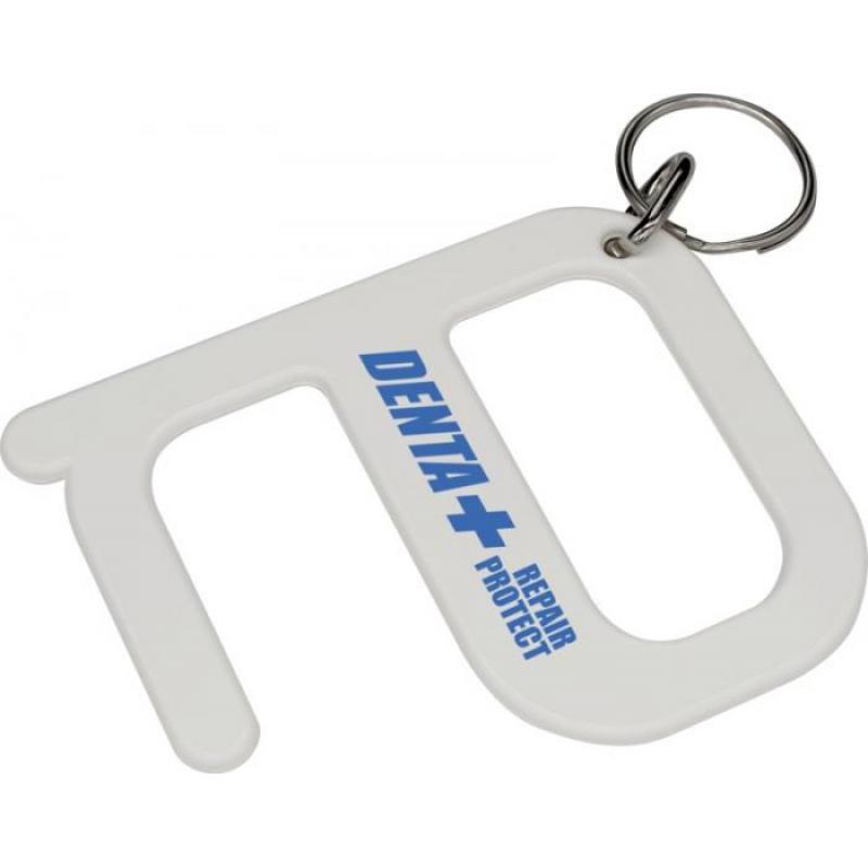 Image of Promotional PPE Hygiene Key For Pushing Buttons And Opening Doors White