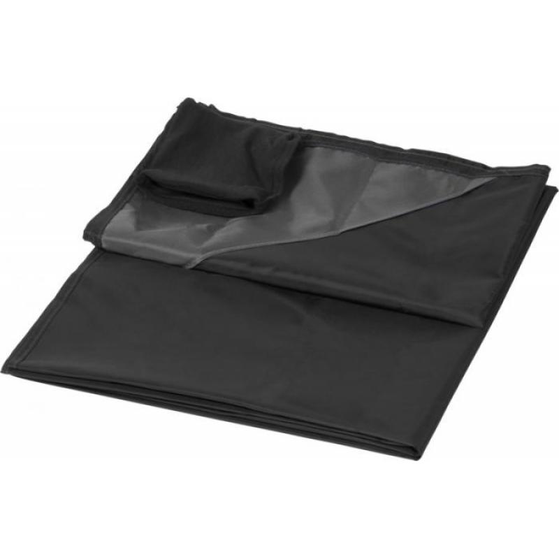 Image of Promotional Picnic Blanket With Pouch Black