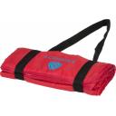 Image of Printed Red Picnic Blanket With Shoulder Strap