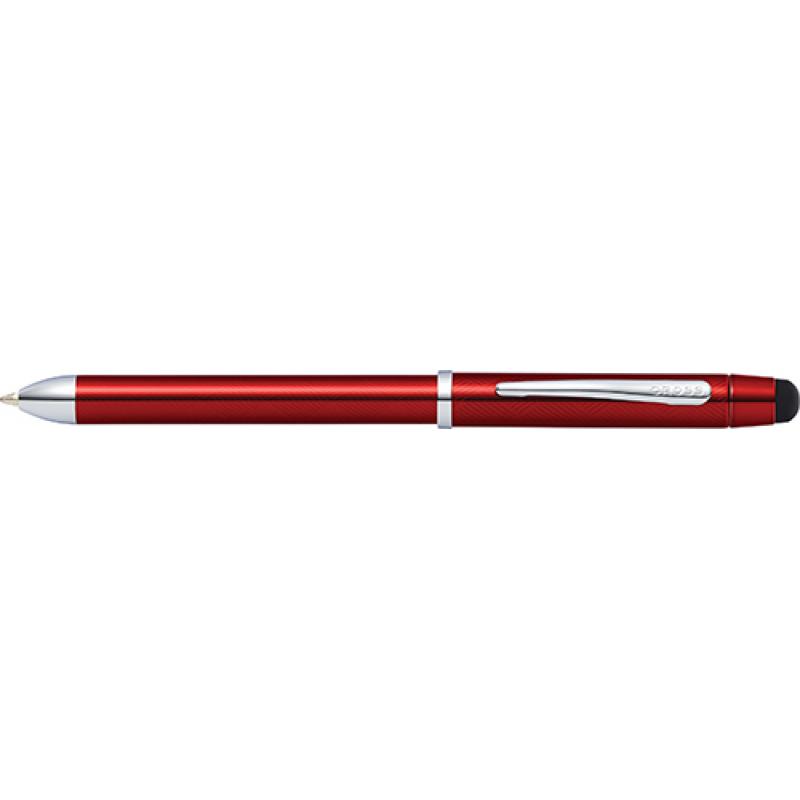 Image of Promotional Cross Tech 3+ Touch Screen Multifunctional Pen Translucent Red