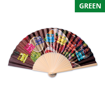 Image of Promotional Eco Bamboo Hand Held Fan With Fully Bespoke Design
