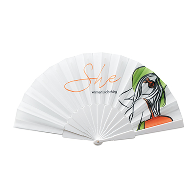 Image of Promotional Bespoke Hand Held Fan With Fully Customised Design