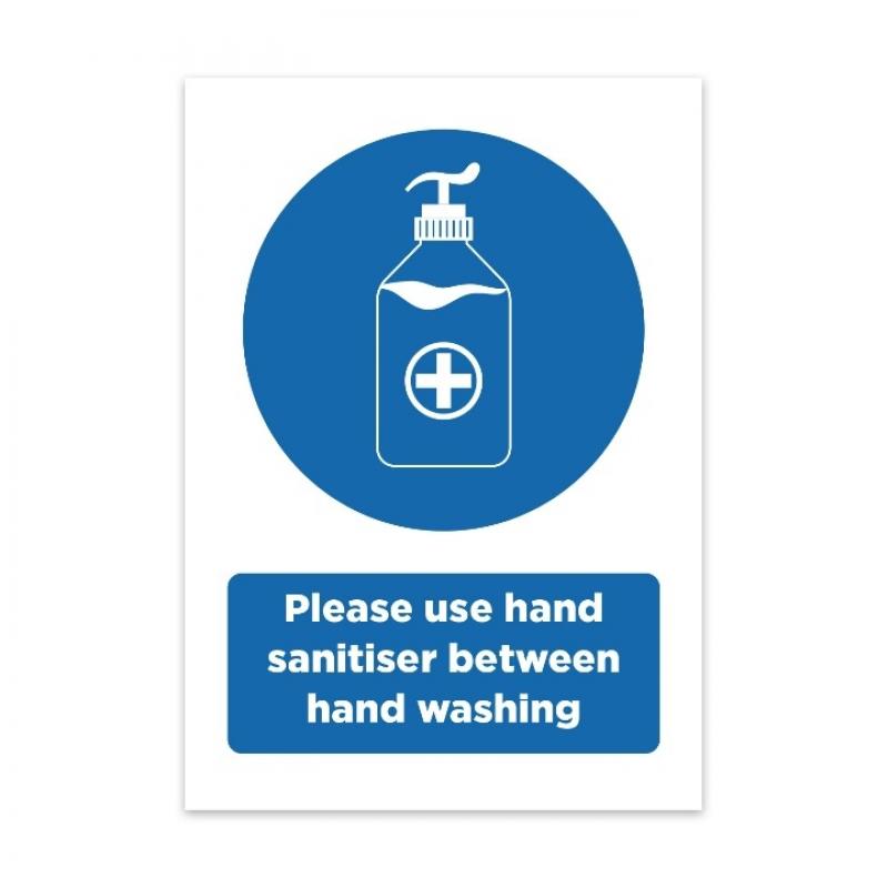 Image of PPE Hand Sanitise Between Hand Washing Sign